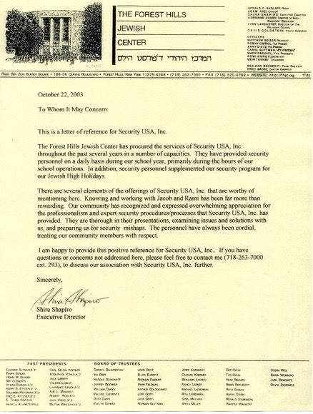 FOREST HILLS JEWISH CENTER