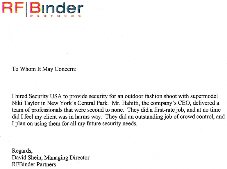 RF Binder
